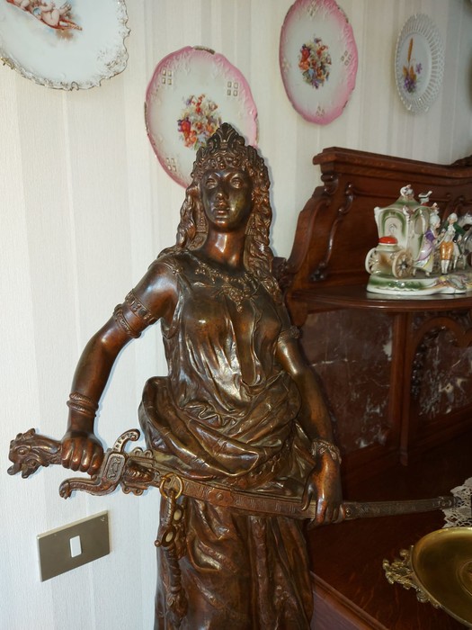 Orientalistic bronze 85cm high signed A.Levy
